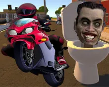 Skibidi Toilet Moto Bike Racing